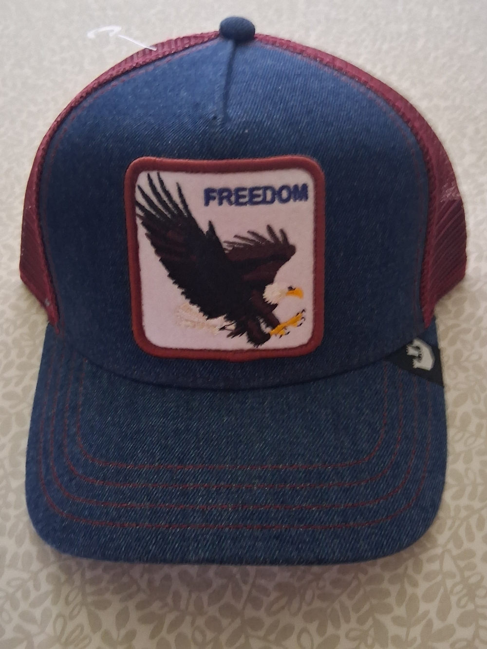 Goorin Bros Blue and Maroon Freedom Eagle Trucker Hat